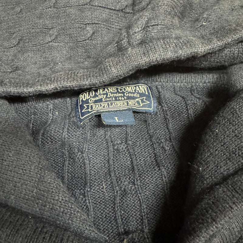 Detailansicht: Sourced limited accessories and clothes Polo Ralph Lauren Jeans Co. knitted zip-up – Logo, Nähte oder Material