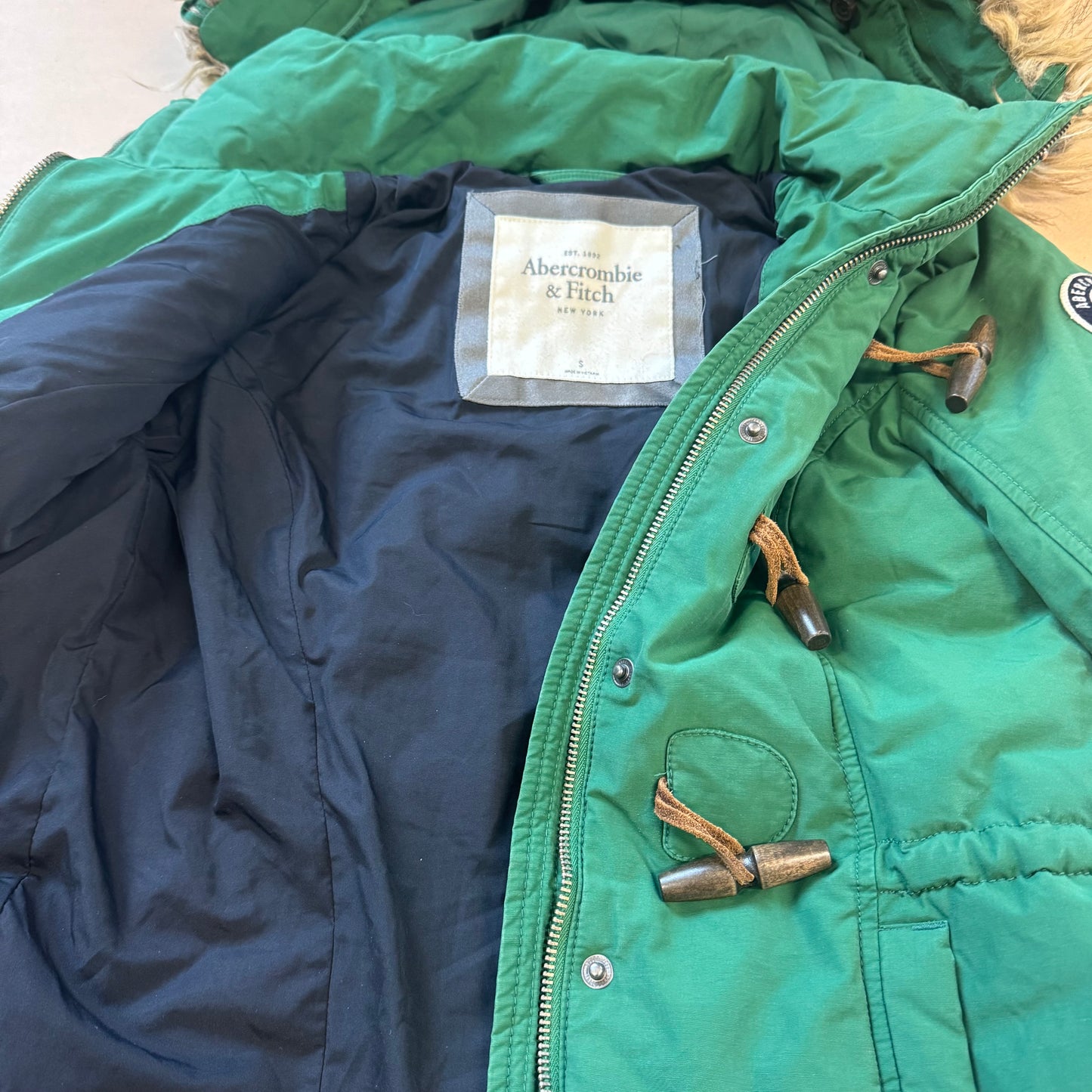 Abercrombie and Fitch green winter jacket