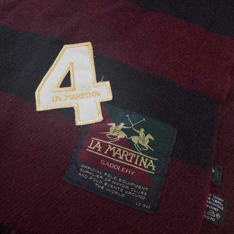 Detailansicht: Sourced limited accessories and clothes La Martina No 4 vintage scarf – Logo, Nähte oder Material