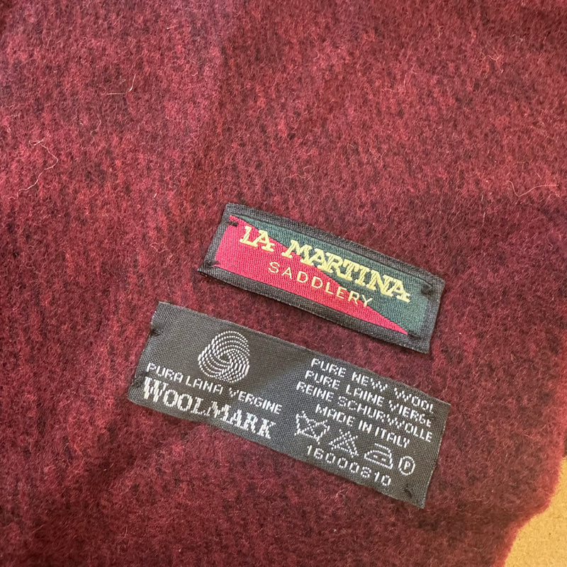 Detailansicht: Sourced limited accessories and clothes La Martina No 4 vintage scarf – Logo, Nähte oder Material