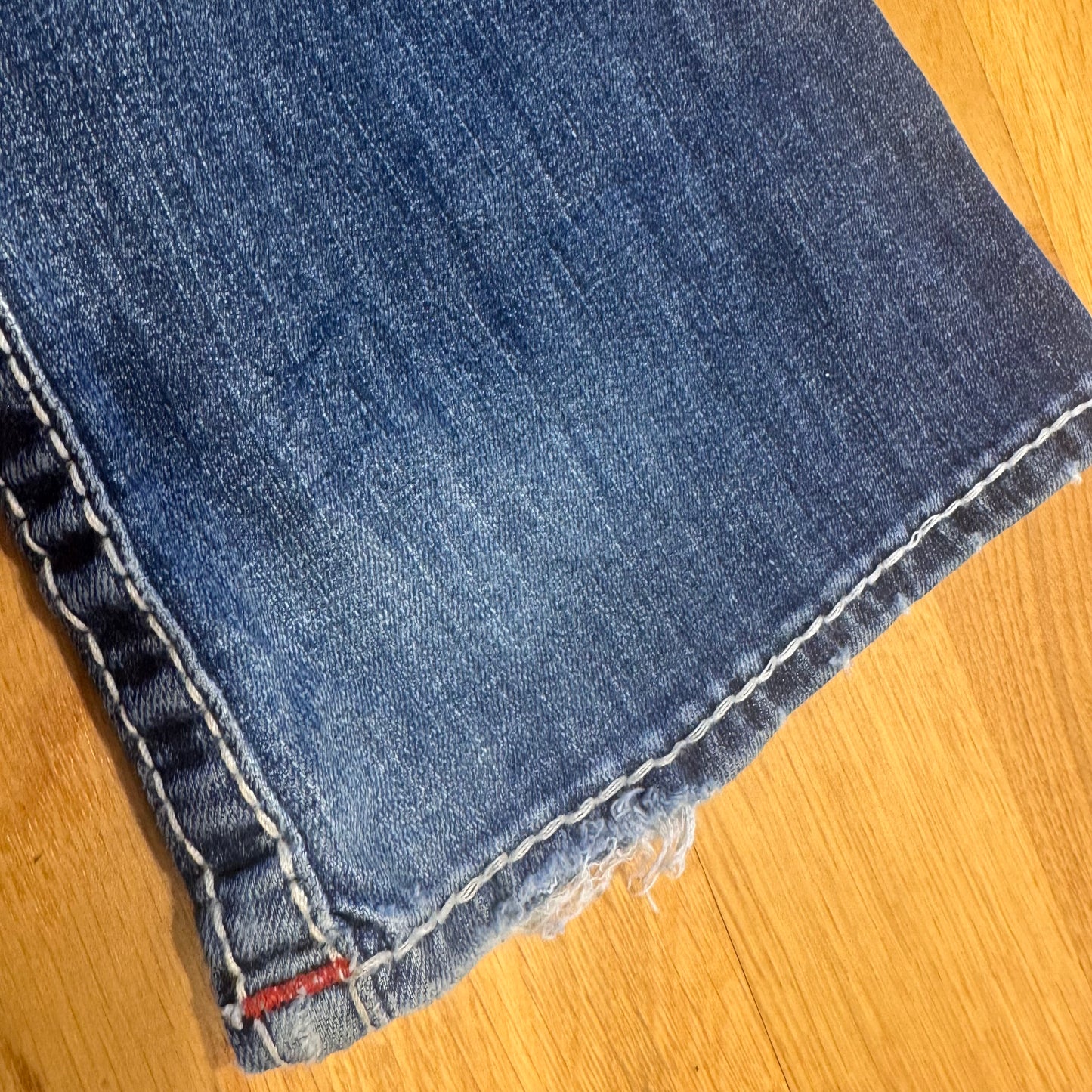 True Religion bootcut ripped vintage jeans