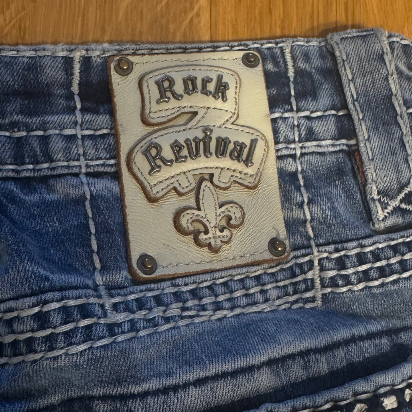 Rock Revival vintage straight leg denim jeans