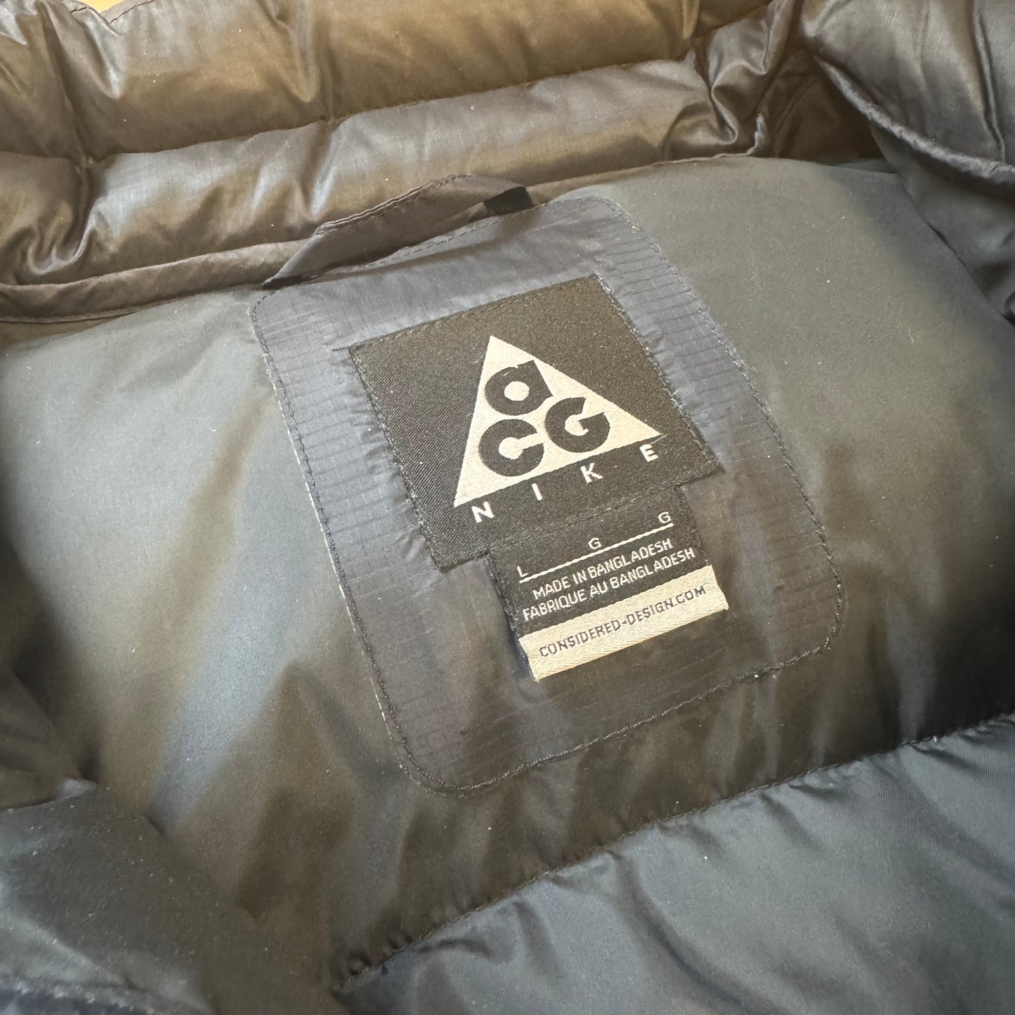 Nike ACG black puffer down jacket