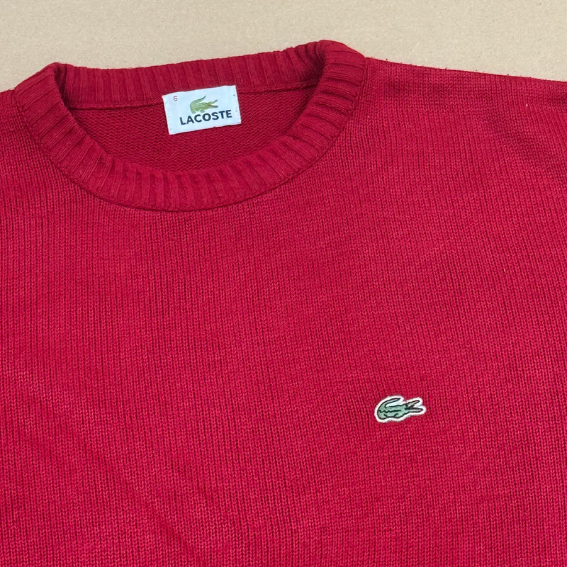 Detailansicht: Sourced limited accessories and clothes Lacoste knitted crewneck sweatshirt – Logo, Nähte oder Material