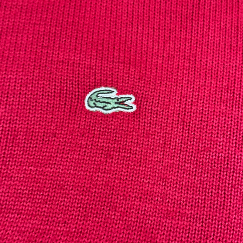 Detailansicht: Sourced limited accessories and clothes Lacoste knitted crewneck sweatshirt – Logo, Nähte oder Material