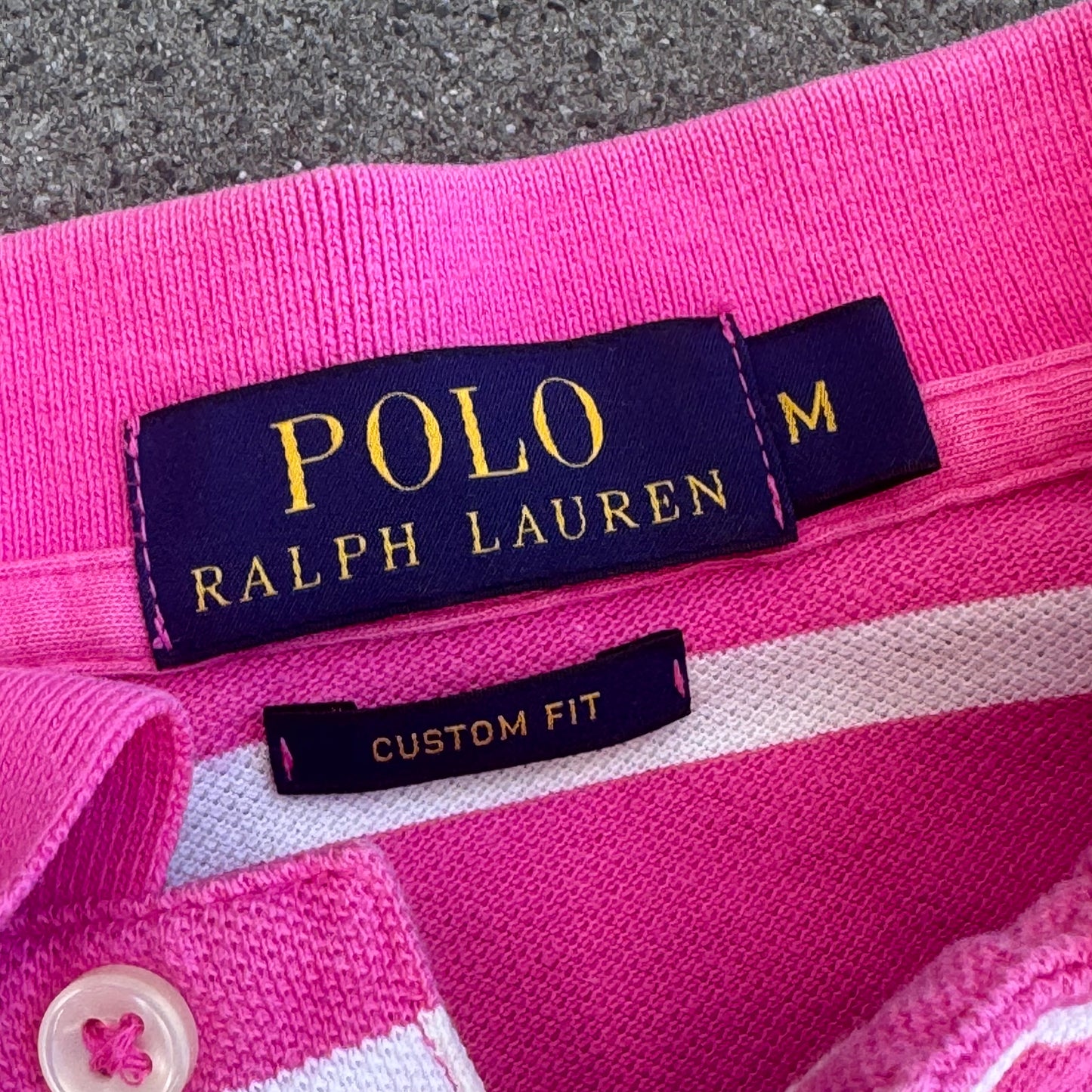 Polo Ralph Lauren pink striped polo shirt