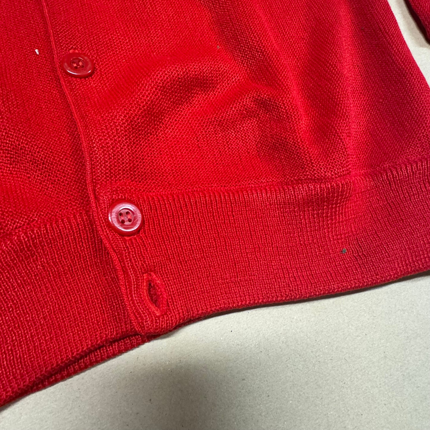 Lacoste vintage red knitted cardigan