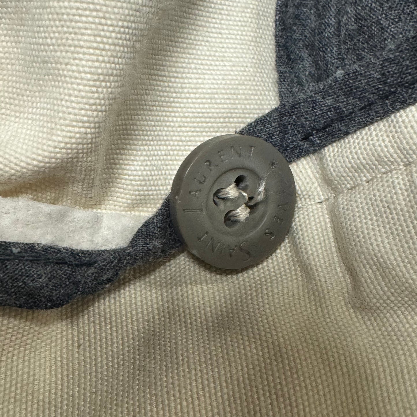 Yves Saint Laurent white chino loose pants