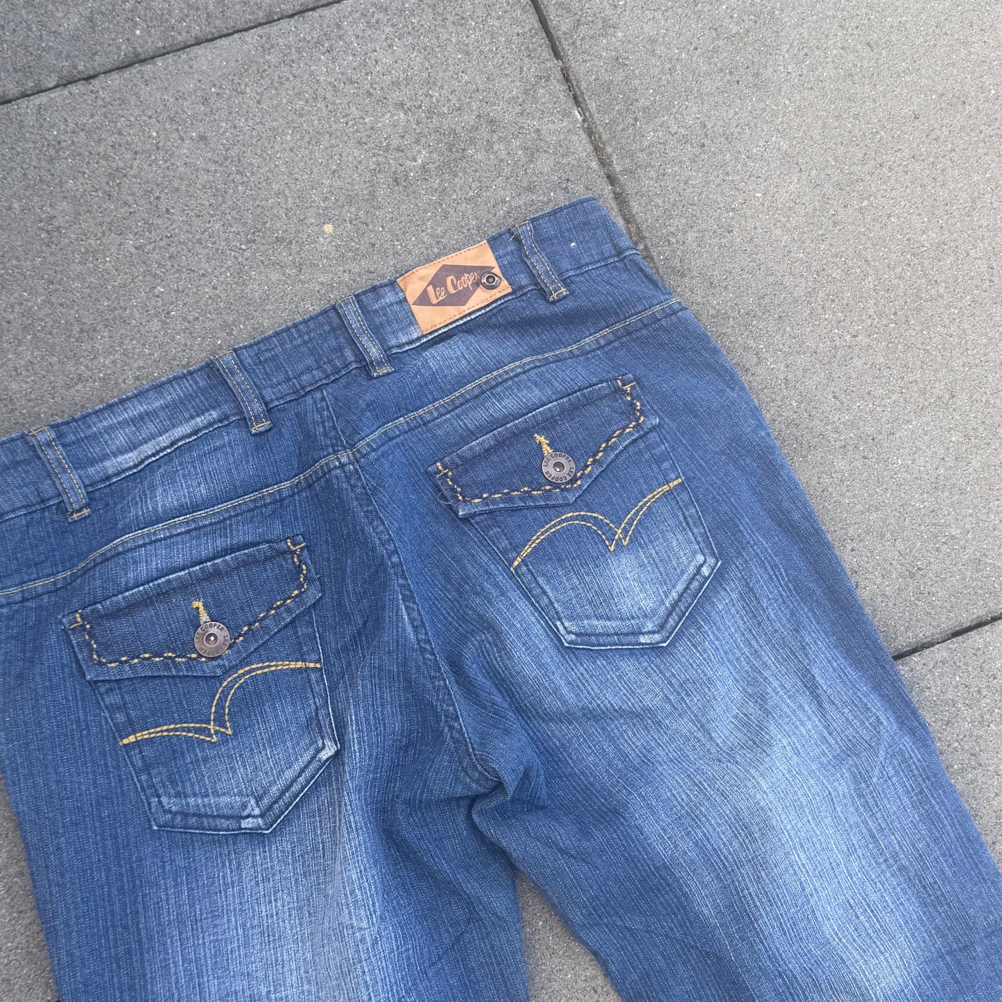 Lee Cooper wide leg stone washed jeans