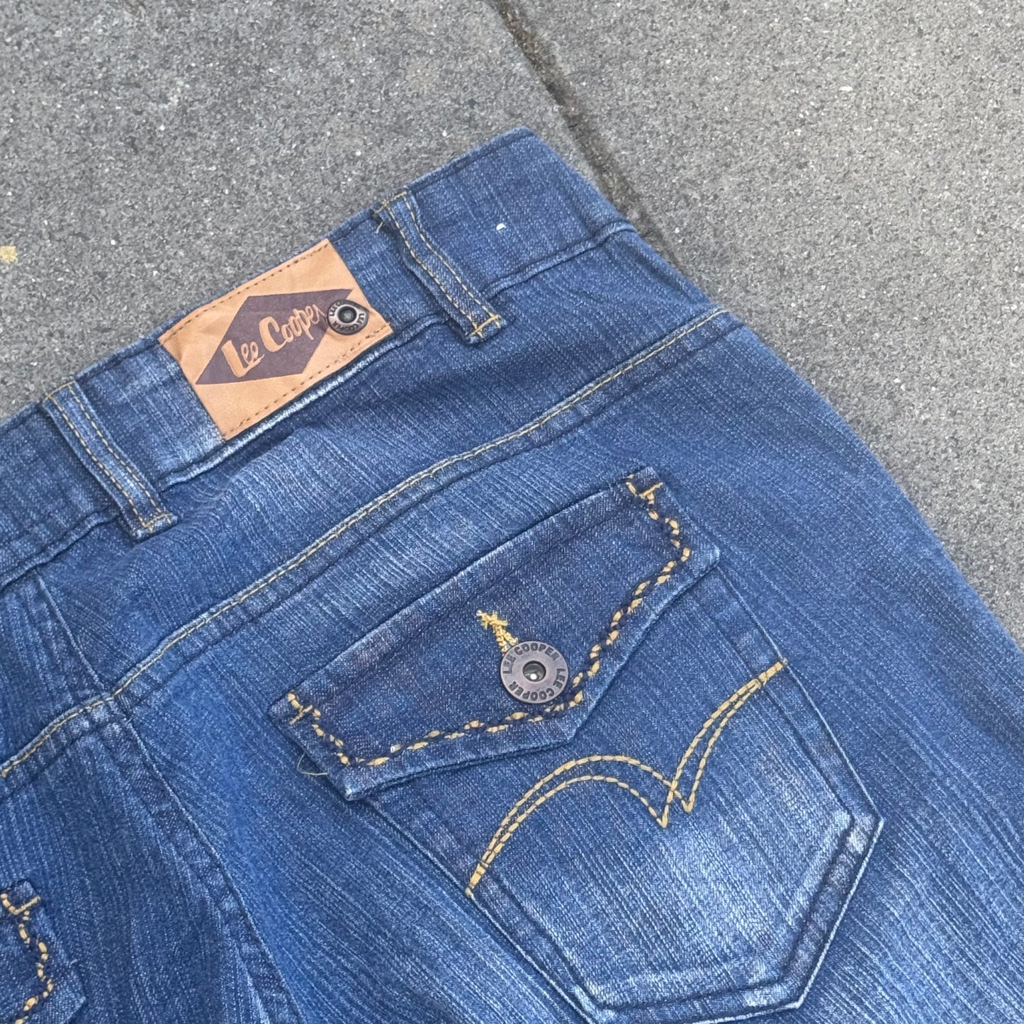 Lee Cooper wide leg stone washed jeans