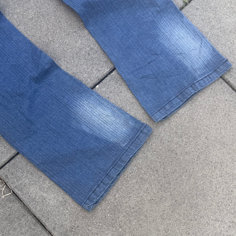 Detailansicht: Sourced limited accessories and clothes Lee Cooper wide leg stone washed jeans – Logo, Nähte oder Material
