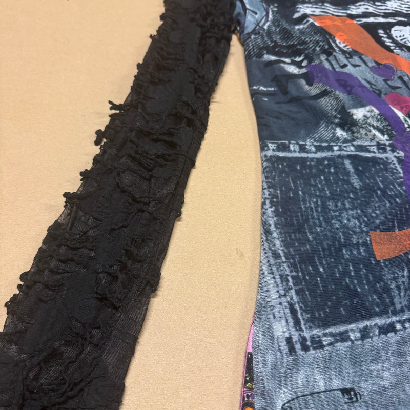 Detailansicht: Sourced limited accessories and clothes Exquiss y2k vintage longsleeve – Logo, Nähte oder Material