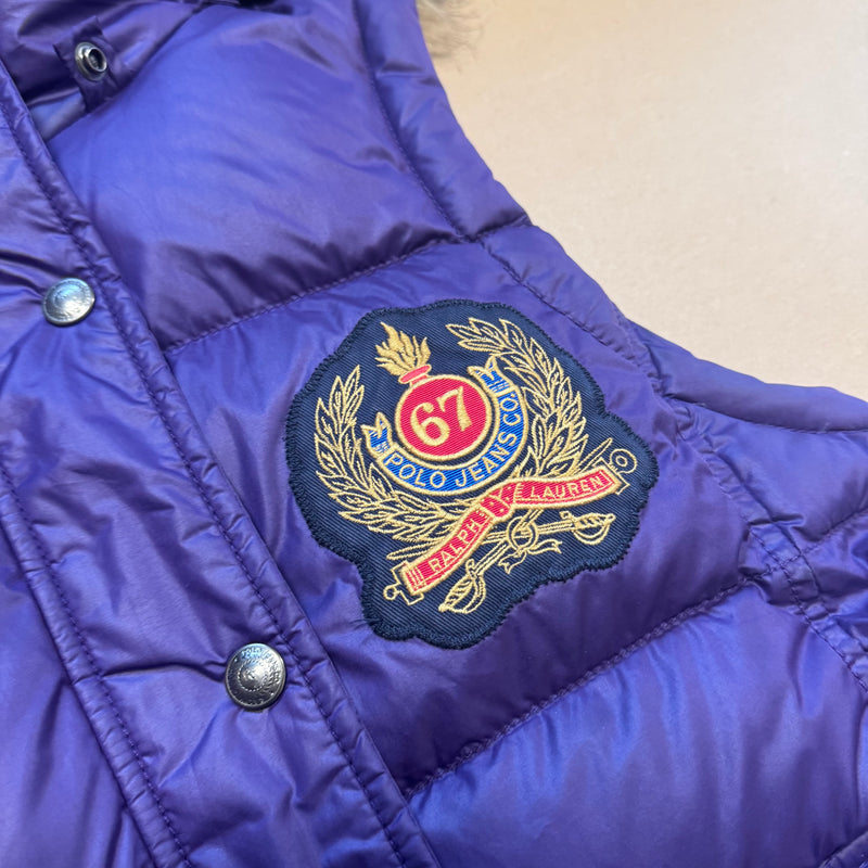 Detailansicht: Sourced limited accessories and clothes Polo Jeans Ralph Lauren pink winter vest – Logo, Nähte oder Material