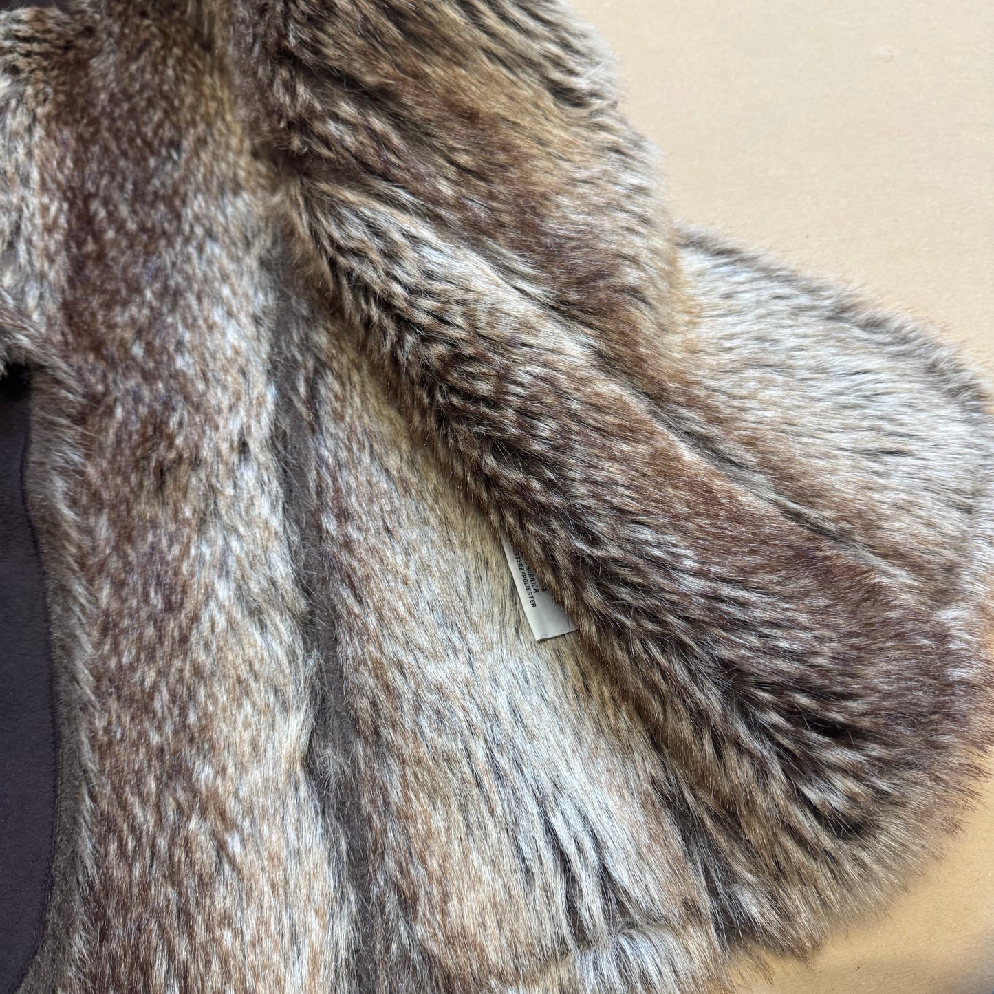 Derhy vintage fur-like patches vest