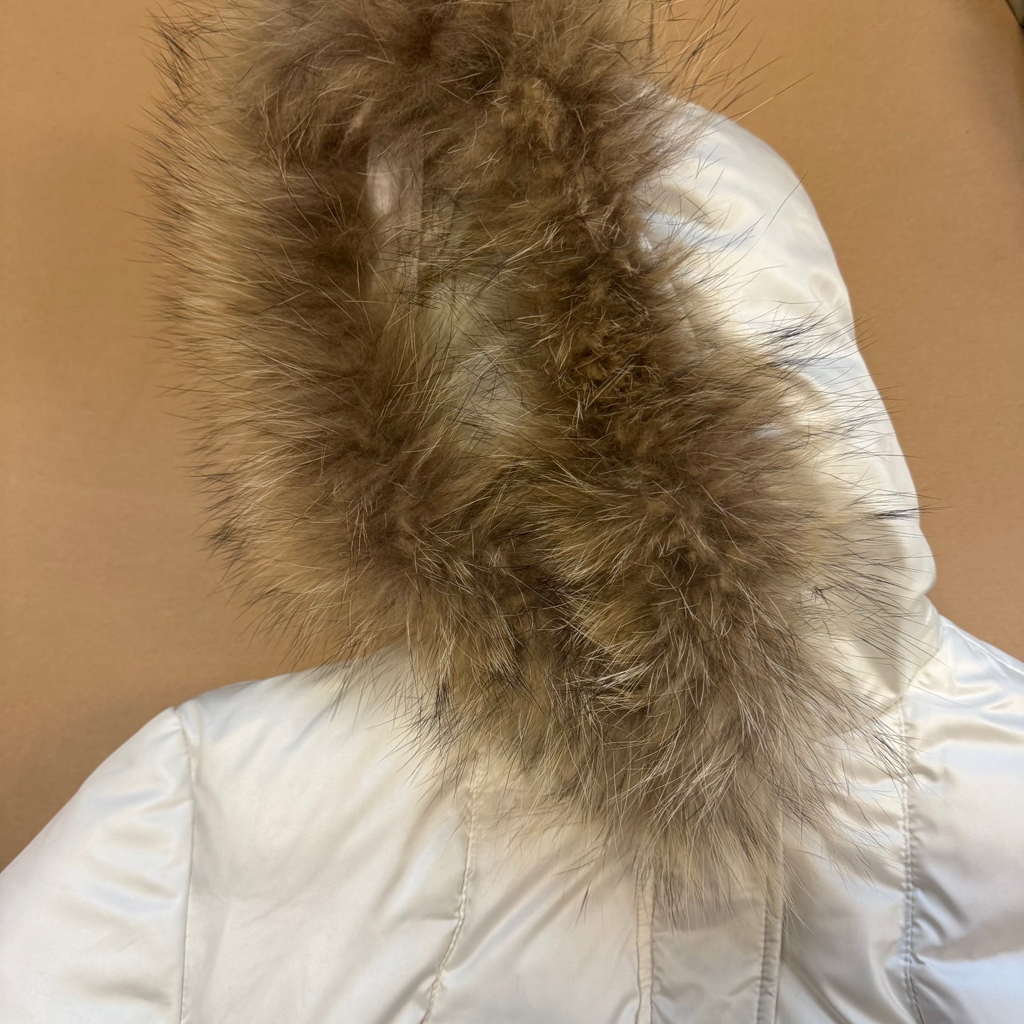 Sergio Tacchini white fur winter jacket