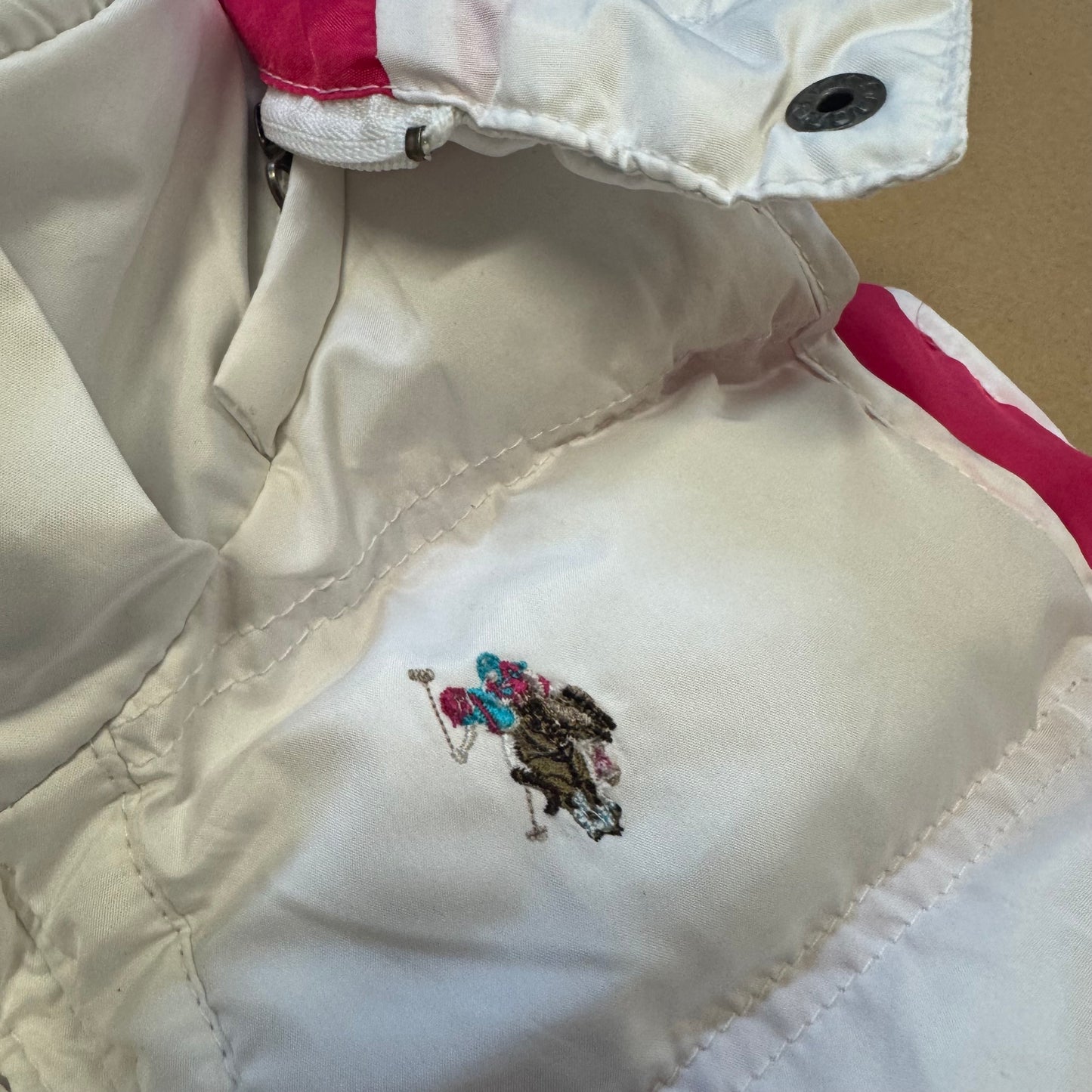 US Polo Assn vintage white puffer vest