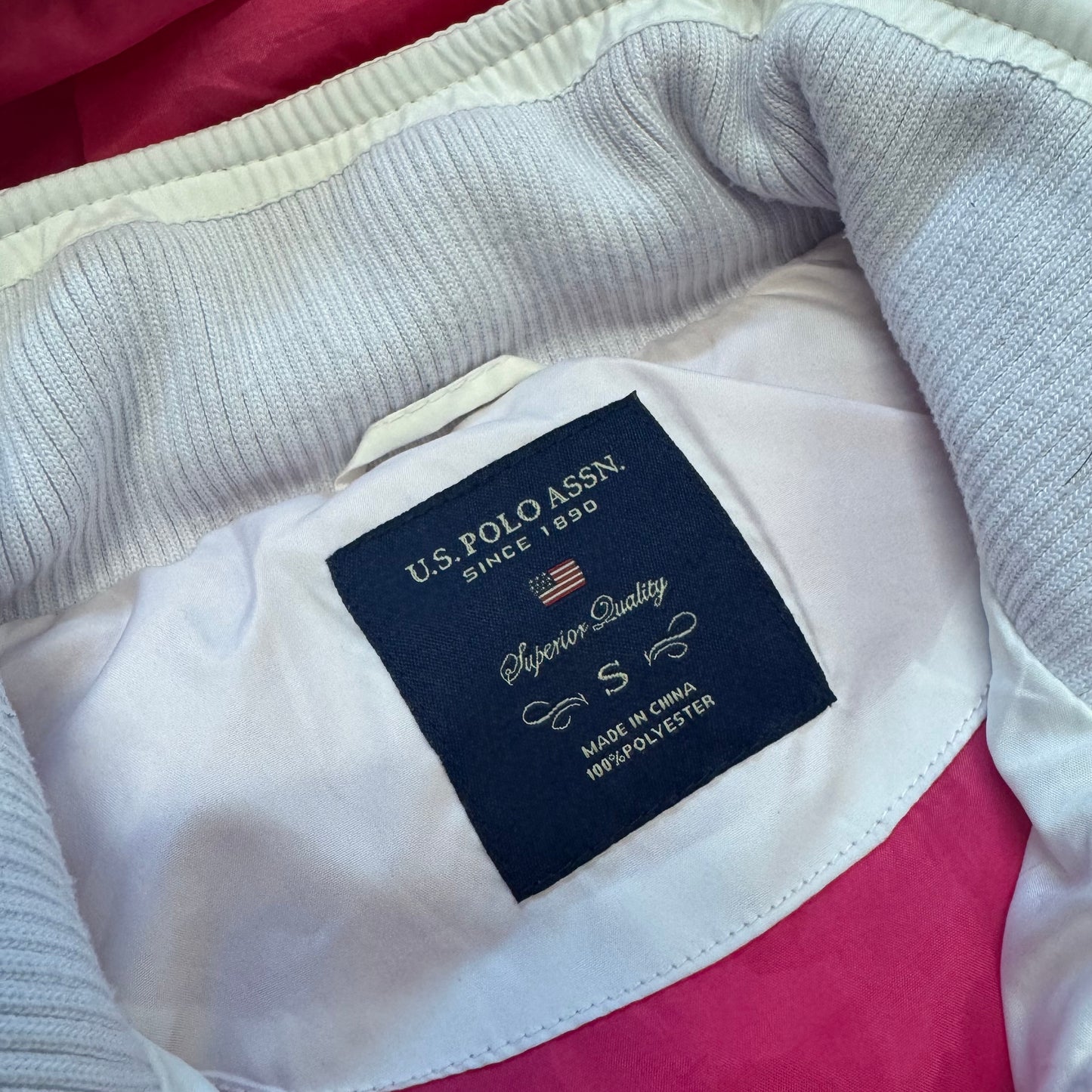 US Polo Assn vintage white puffer vest