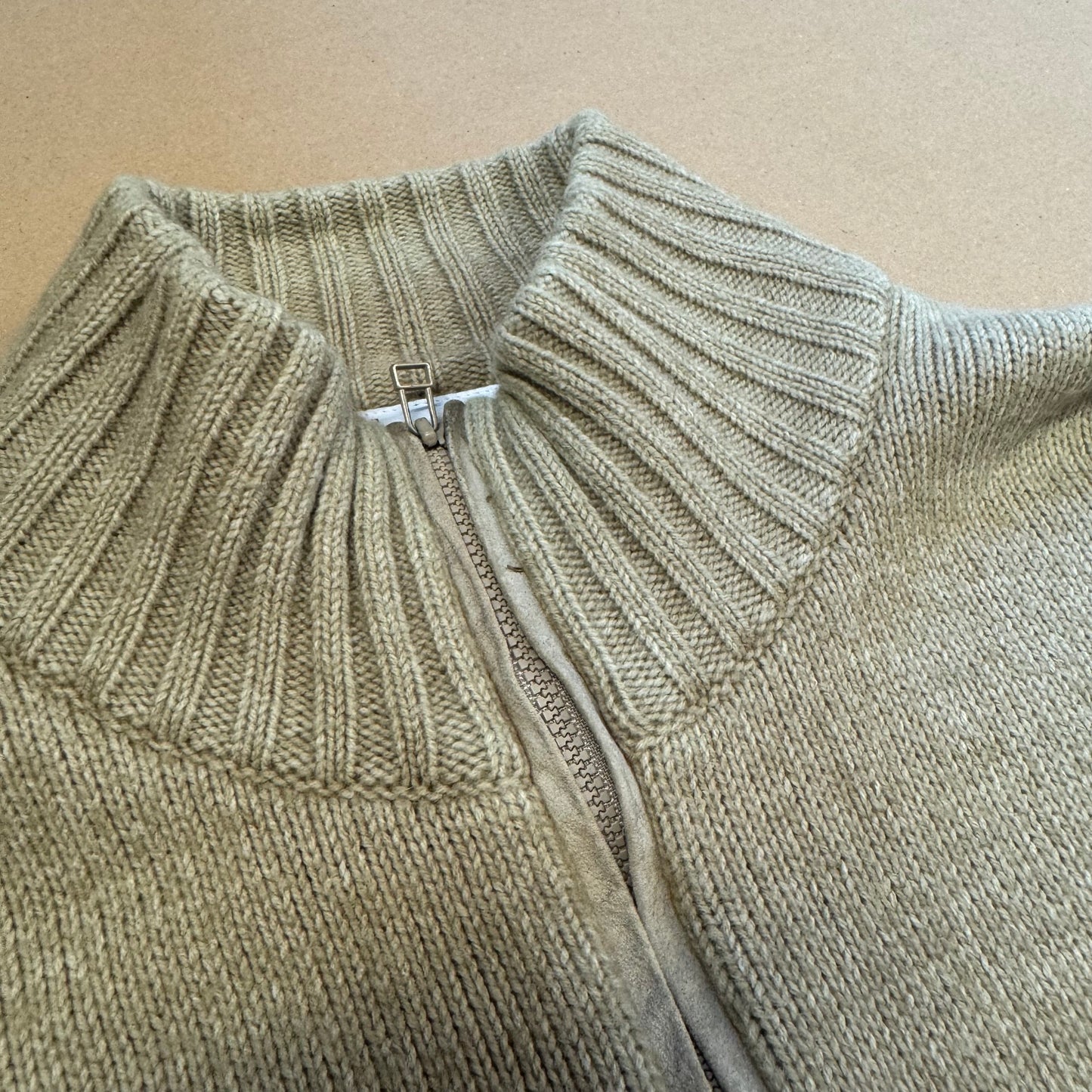 Lacoste vintage knitted beige jacket