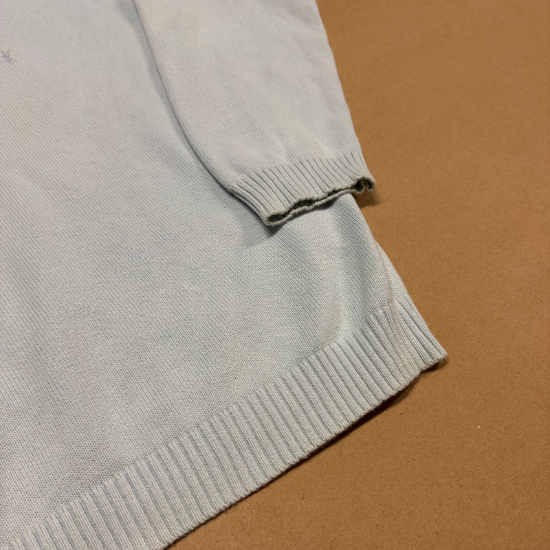 Detailansicht: Sourced limited accessories and clothes Yves Saint Laurent knitted v-neck sweatshirt – Logo, Nähte oder Material