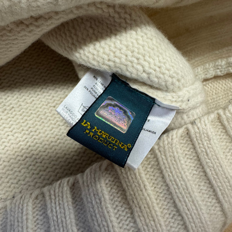 Detailansicht: Sourced limited accessories and clothes La Martina vintage knitted wool sweatshirt – Logo, Nähte oder Material