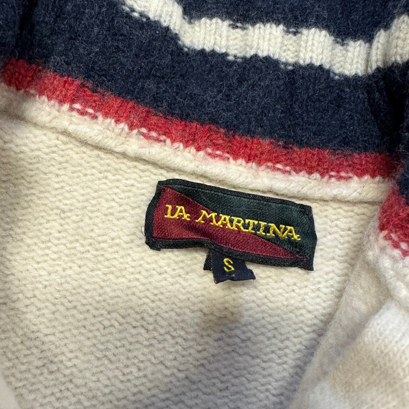 Detailansicht: Sourced limited accessories and clothes La Martina Verbier Switzerland knitted wool sweatshirt – Logo, Nähte oder Material