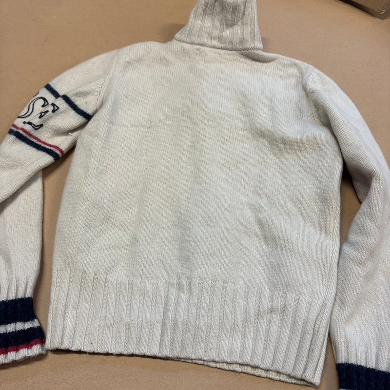 Detailansicht: Sourced limited accessories and clothes La Martina Verbier Switzerland knitted wool sweatshirt – Logo, Nähte oder Material