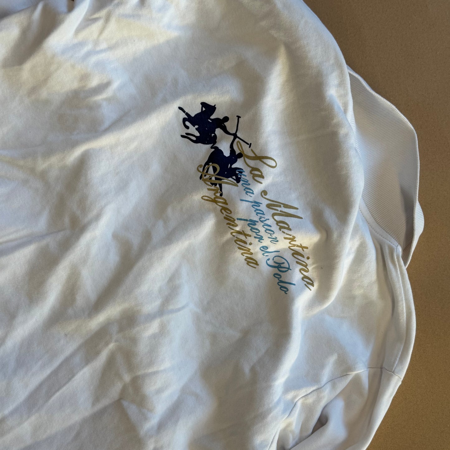 La Martina white long-sleeved polo shirt