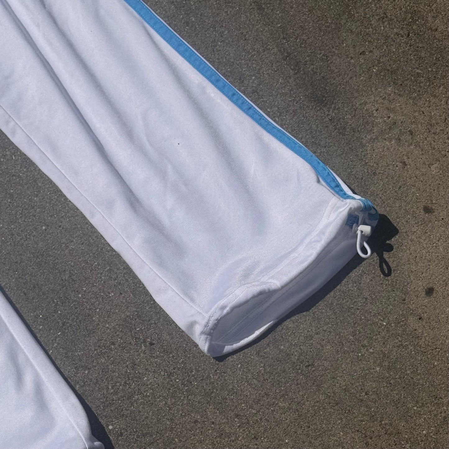 Adidas white three striped Y2K sweatpants