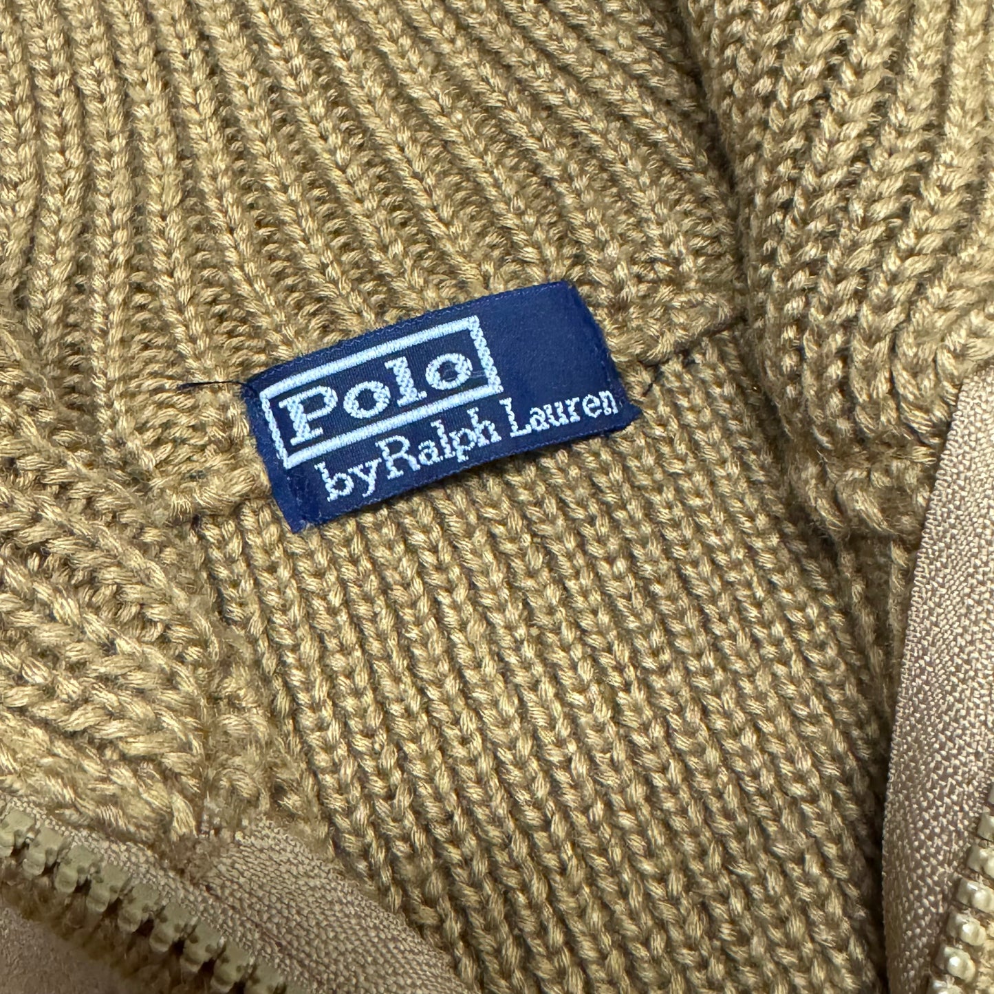 Polo Ralph Lauren brown knitted jacket