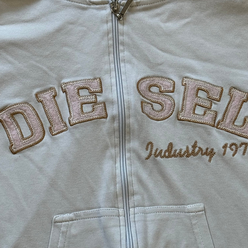 Detailansicht: Sourced limited accessories and clothes Diesel zipped hoodie – Logo, Nähte oder Material