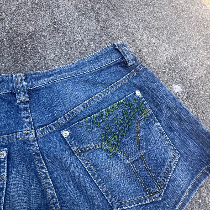 Detailansicht: Sourced limited accessories and clothes Miss Sixty floral reversible vintage skirt – Logo, Nähte oder Material