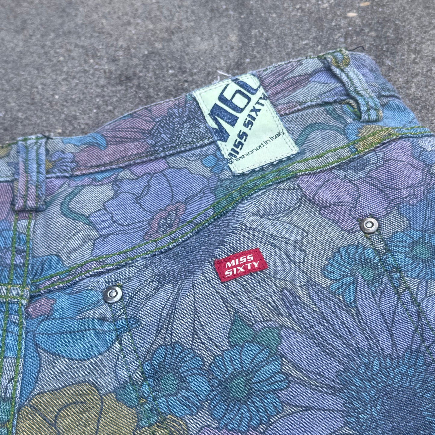 Miss Sixty floral reversible vintage skirt