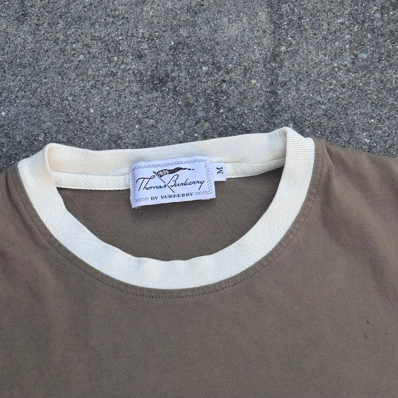 Detailansicht: Sourced limited accessories and clothes Vintage Thomas Burberry 90s t-shirt – Logo, Nähte oder Material