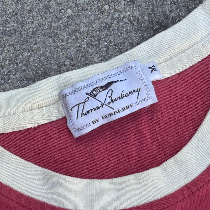 Detailansicht: Sourced limited accessories and clothes Vintage Thomas Burberry 90s t-shirt – Logo, Nähte oder Material