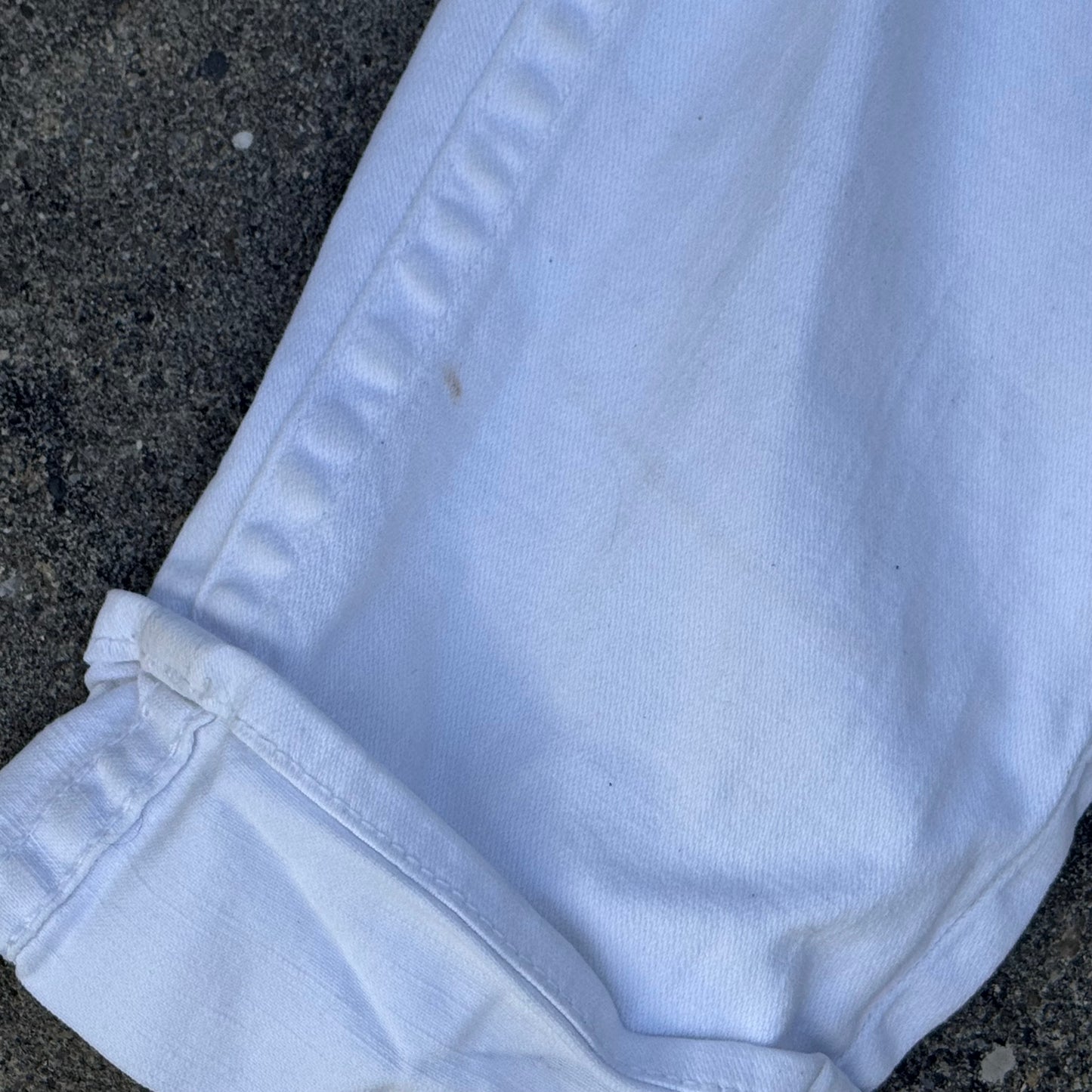 True Religion white denim shorts