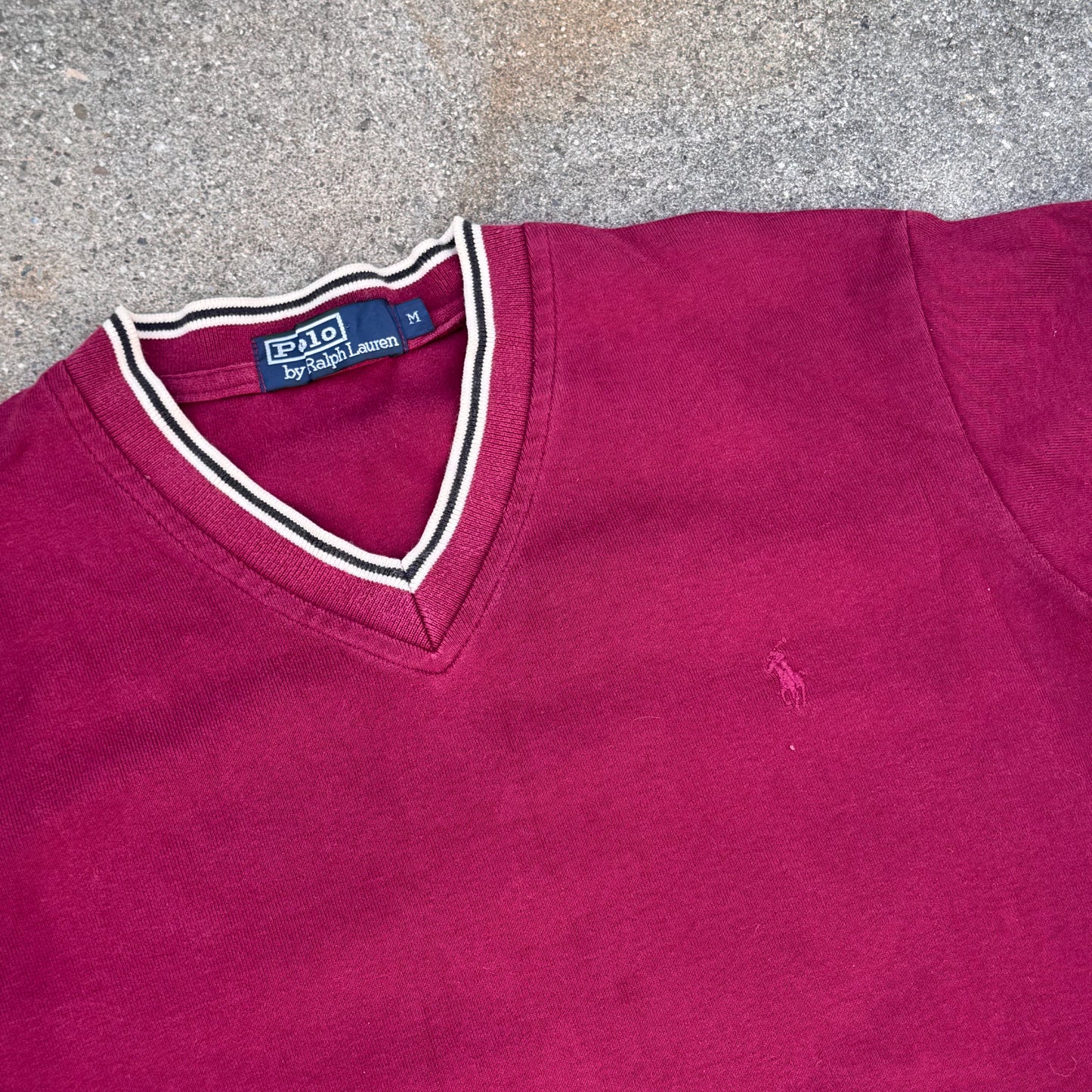 Polo Ralph Lauren burgundy V-neck sweater