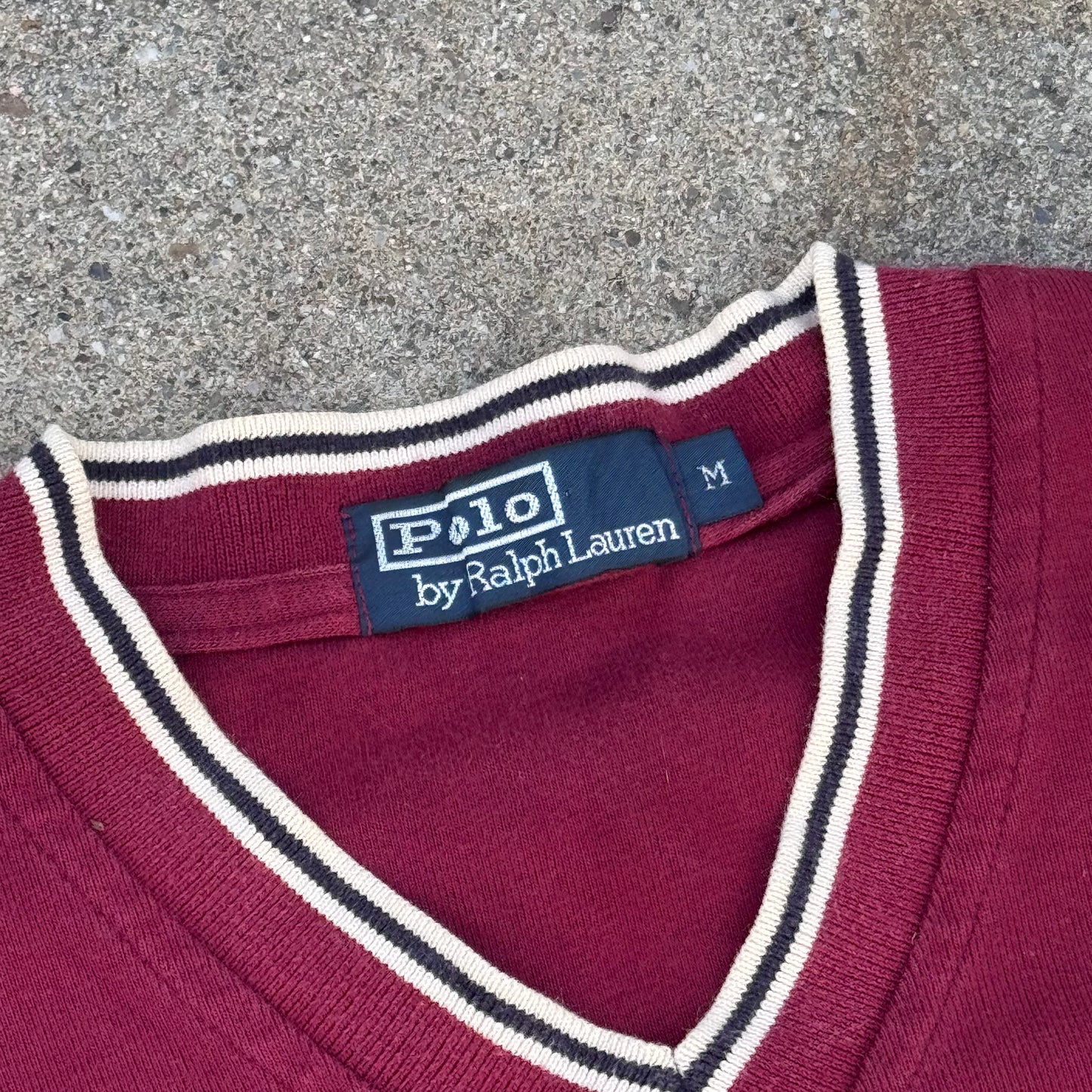 Polo Ralph Lauren burgundy V-neck sweater