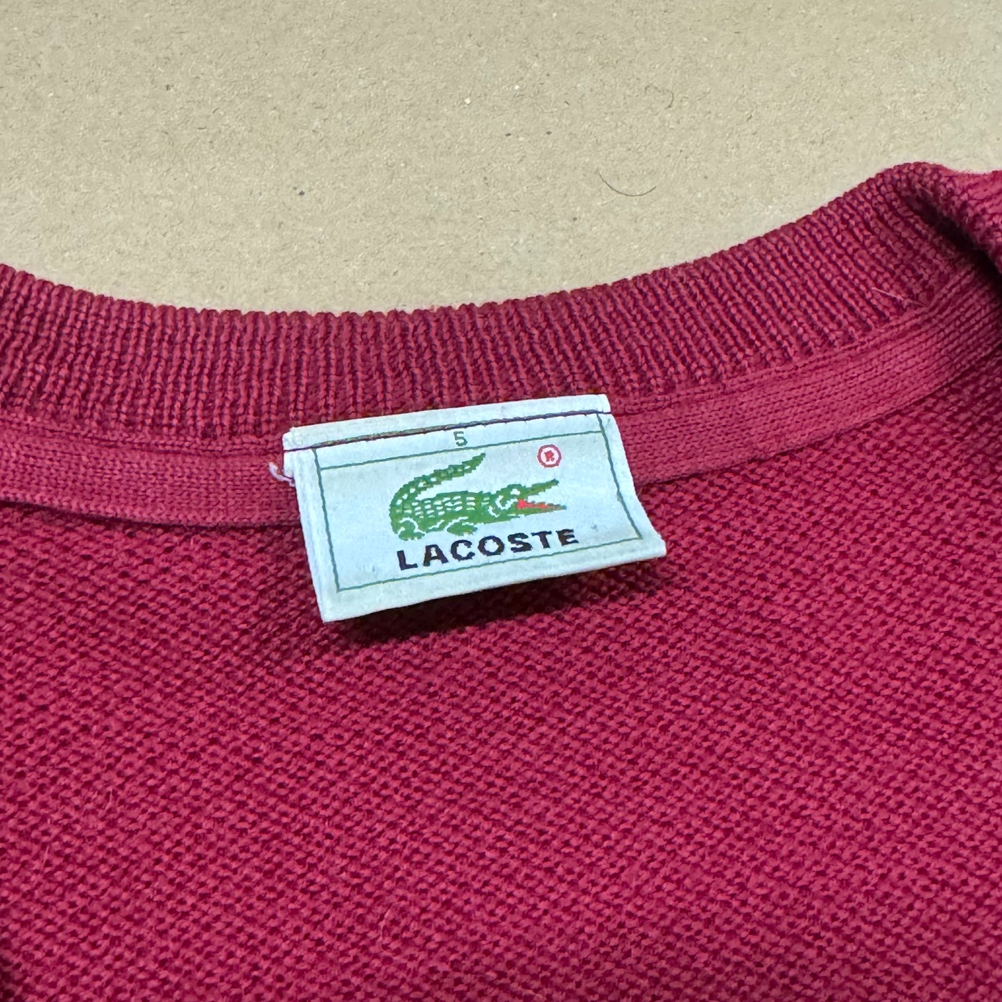 Lacoste burgundy knitted sweater