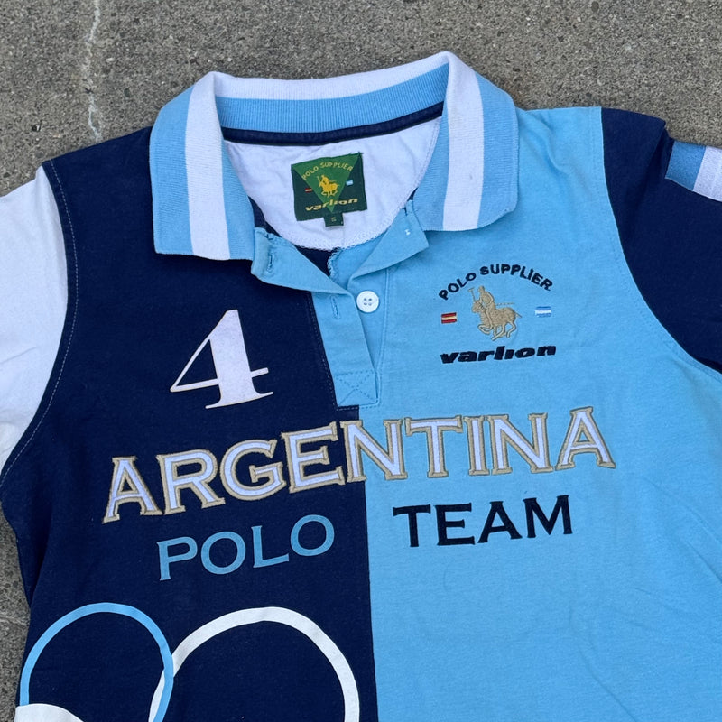 Detailansicht: Sourced limited accessories and clothes Varlion Argentina vintage poloshirt – Logo, Nähte oder Material