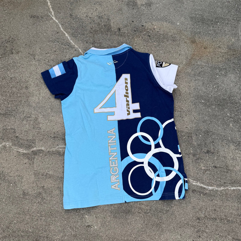 Detailansicht: Sourced limited accessories and clothes Varlion Argentina vintage poloshirt – Logo, Nähte oder Material