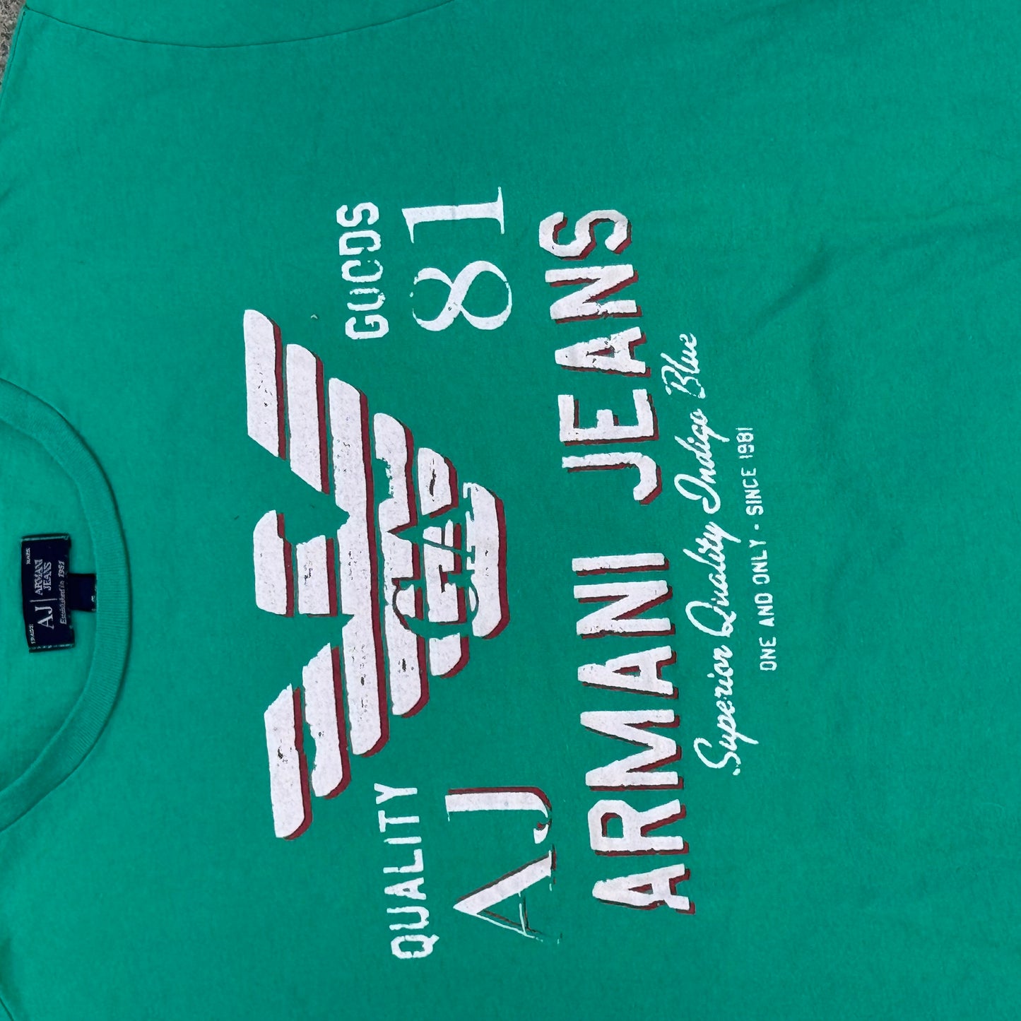 Giorgio Armani vintage green graphic t-shirt