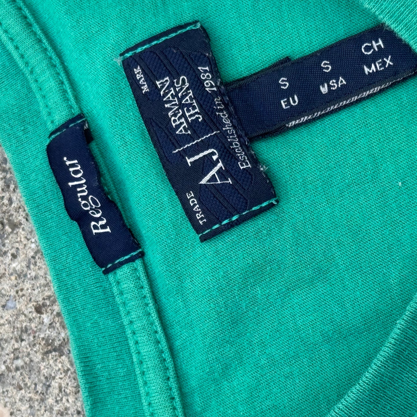 Giorgio Armani vintage green graphic t-shirt