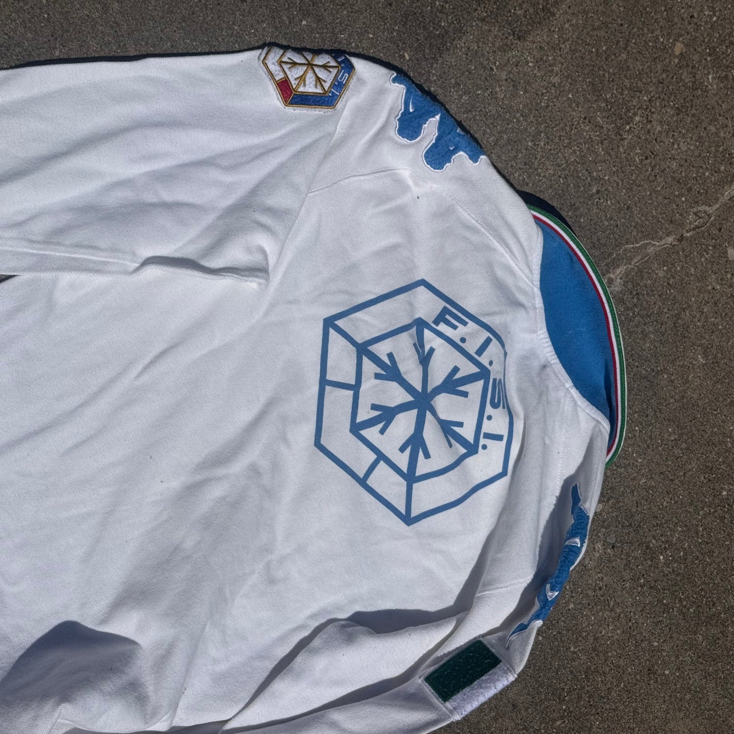 Kappa Audi white retro longsleeve poloshirt
