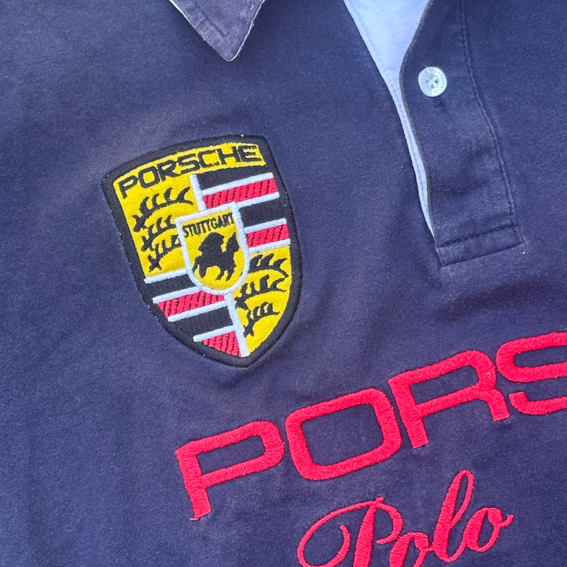 Detailansicht: Sourced limited accessories and clothes La Martina Porsche streetwear poloshirt – Logo, Nähte oder Material