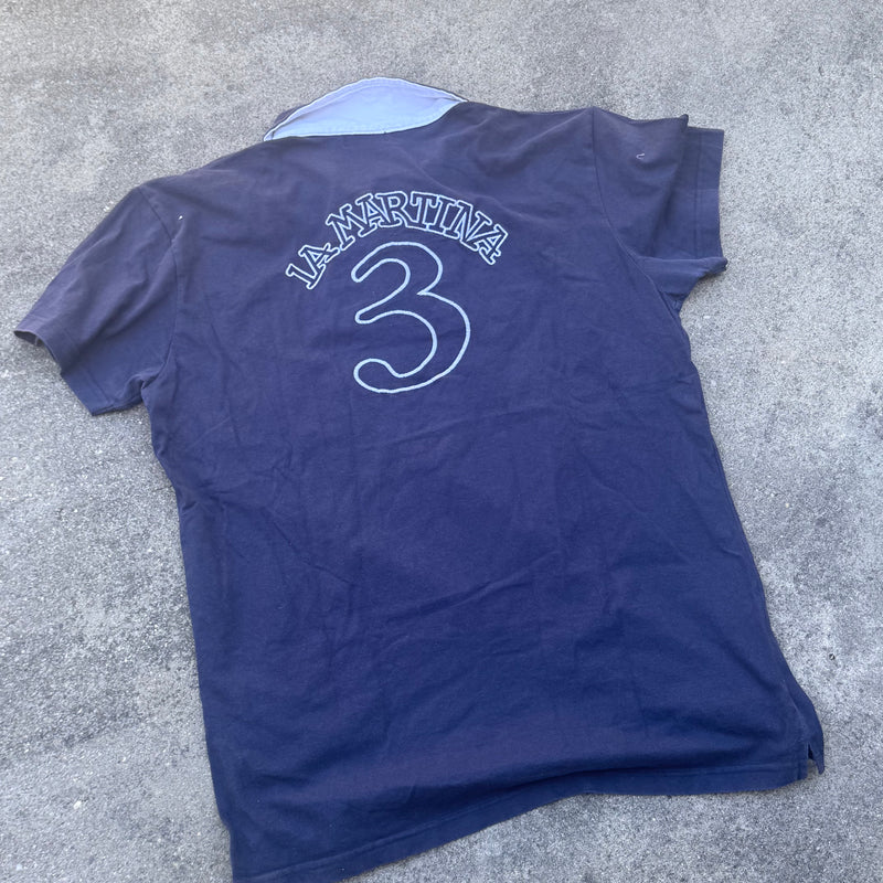 Detailansicht: Sourced limited accessories and clothes La Martina Porsche streetwear poloshirt – Logo, Nähte oder Material