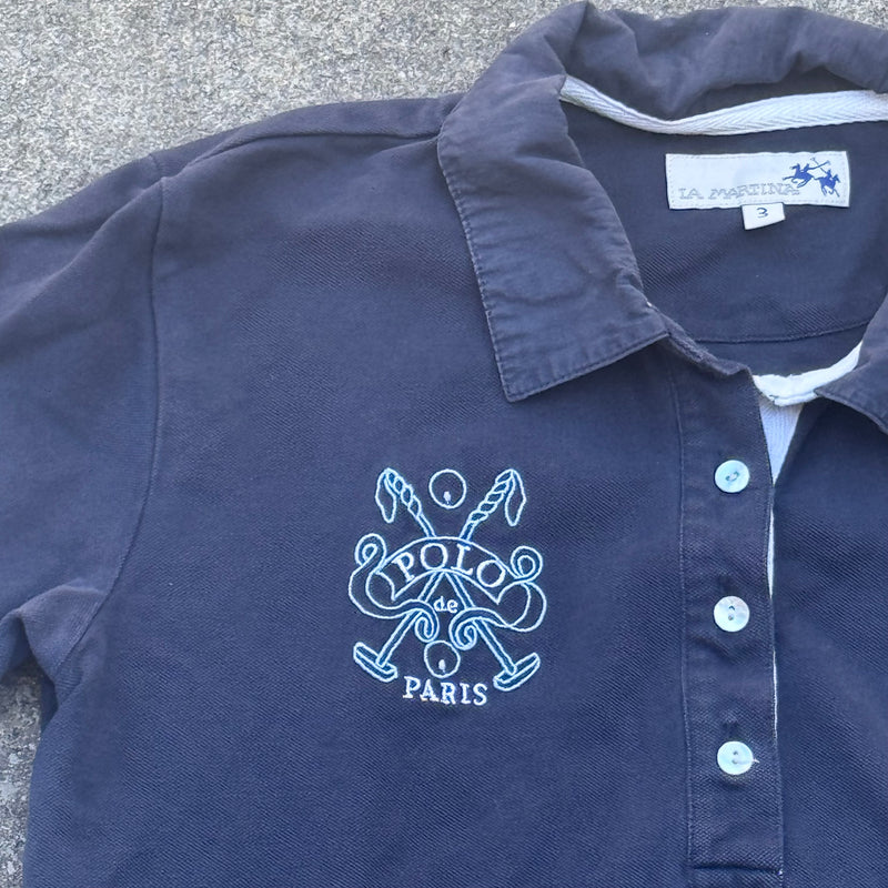 Detailansicht: Sourced limited accessories and clothes La Martina Paris vintage poloshirt – Logo, Nähte oder Material