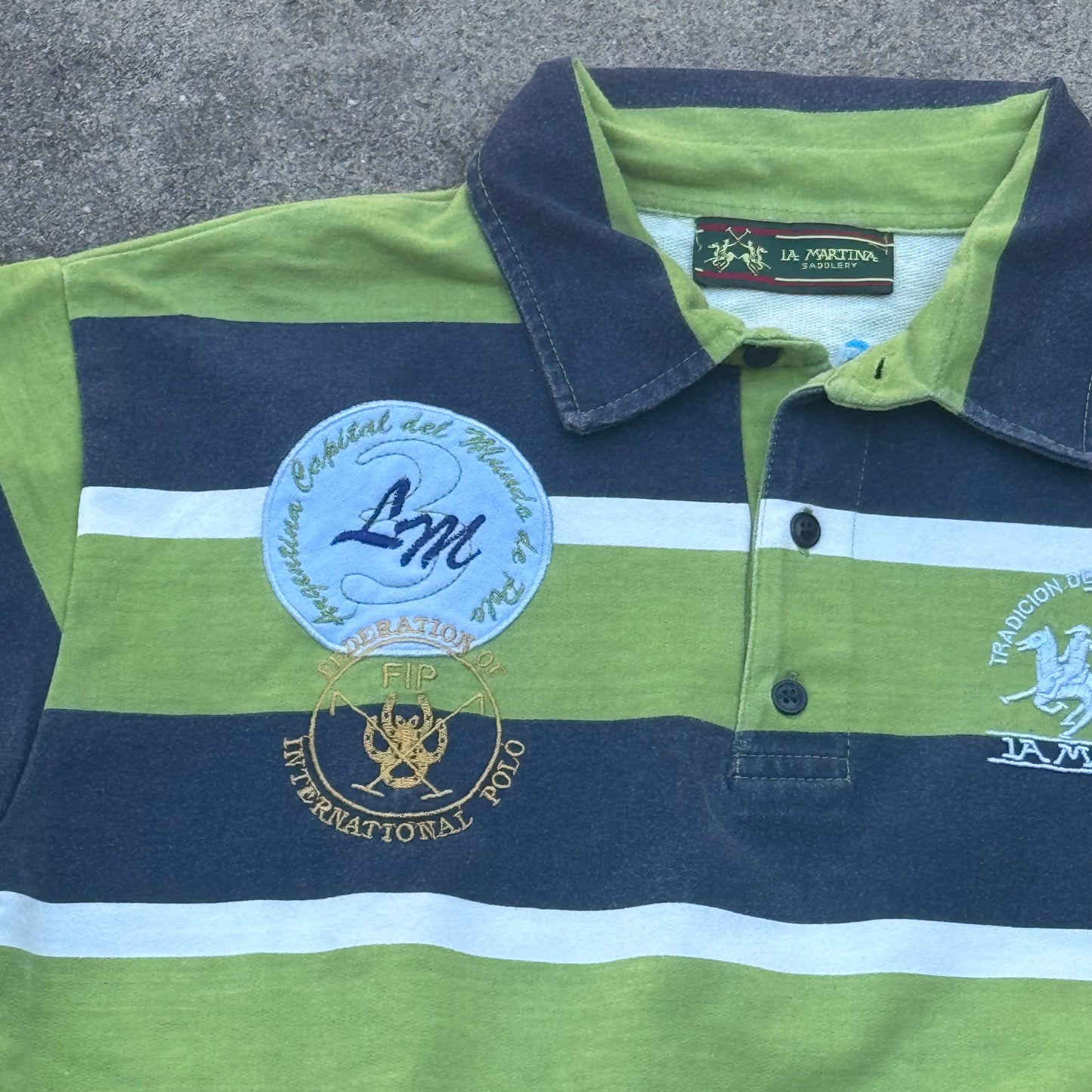 La Martina Striped Federation vintage polo