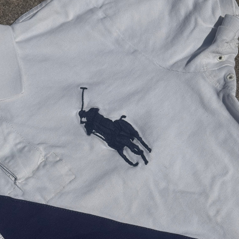 Detailansicht: Sourced limited accessories and clothes Polo Ralph Lauren Club vintage poloshirt – Logo, Nähte oder Material