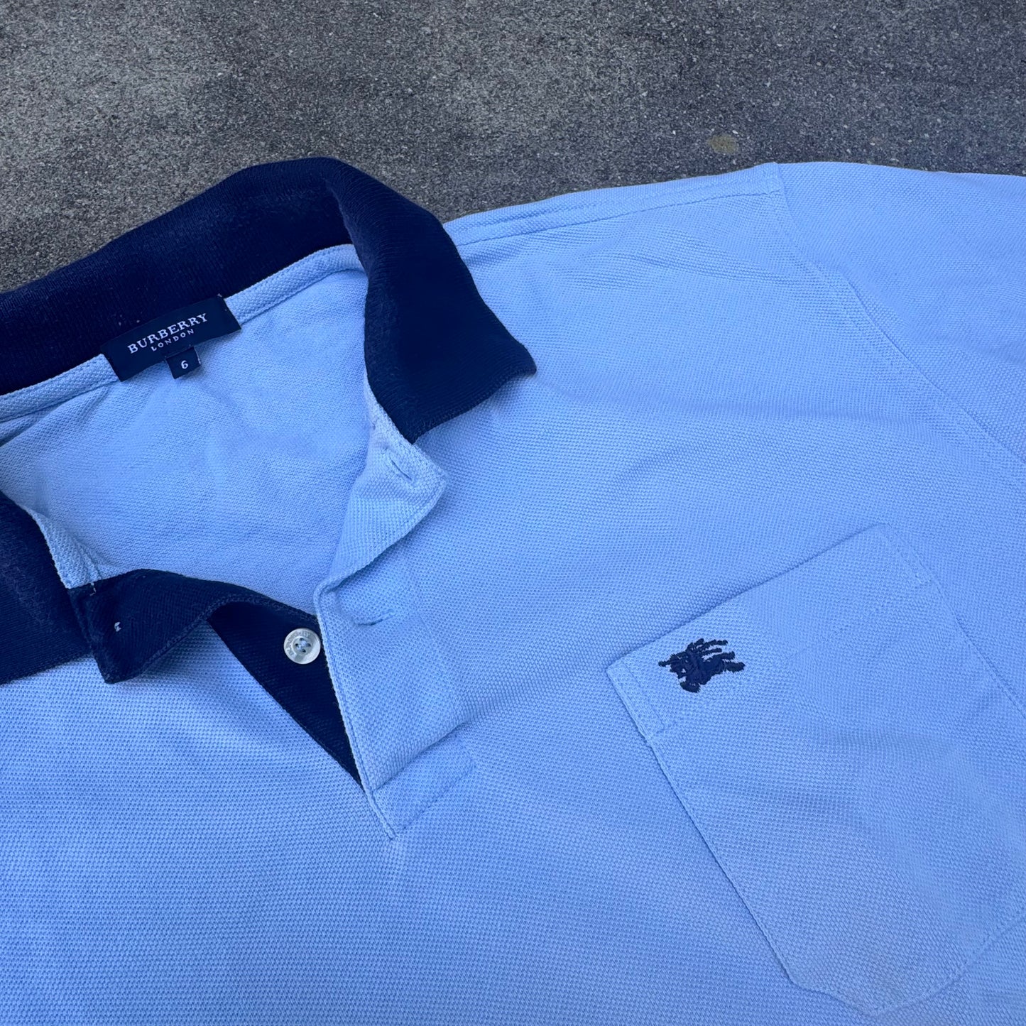 Burberry London vintage babyblue poloshirt