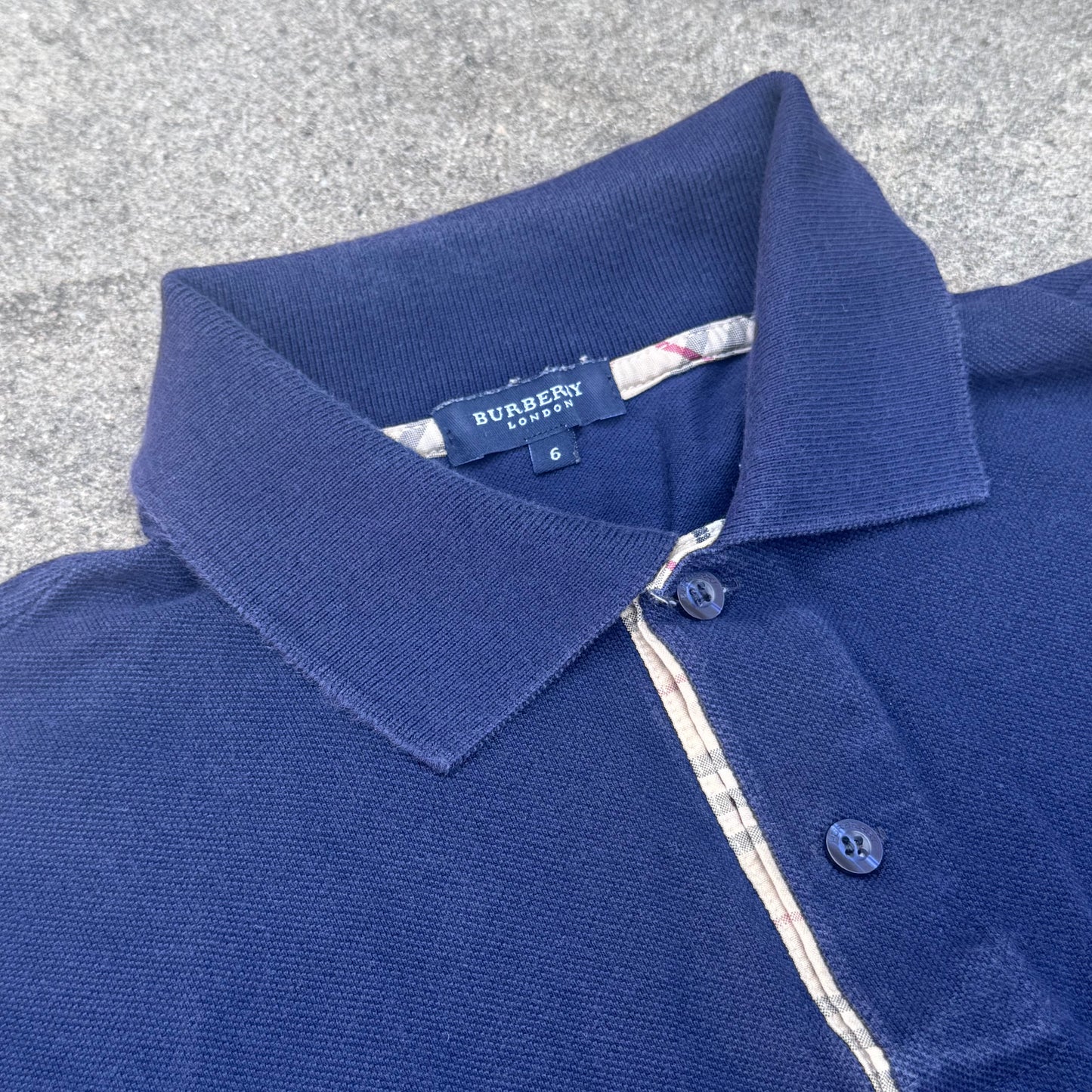 Burberry London vintage navy poloshirt